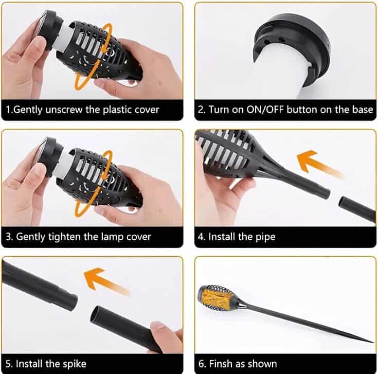 How to choose Solar Torches (10 tips) 5 Easy to install tiki torch